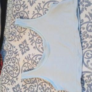 Urban Rebel Dream Blue Sleeveless Scoop neck Seamless Crop tank S/M